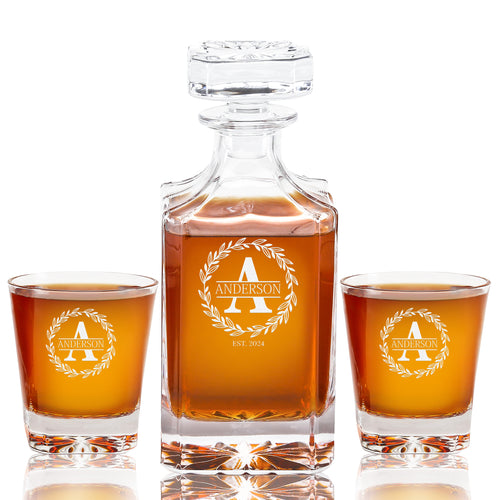 Personalized Classic Whiskey Decanter – Engraved Luxury Gift for Men • Frolk