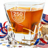 Personalized USA 250th Anniversary Stone Cut Whiskey Glasses — Set of 1, 2, 4 or 6