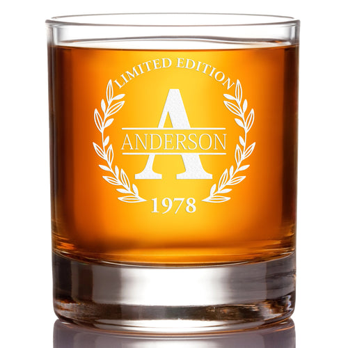 Personalized Old Fashioned Whiskey Glass – Custom Engraved Gift for Men • Frolk
