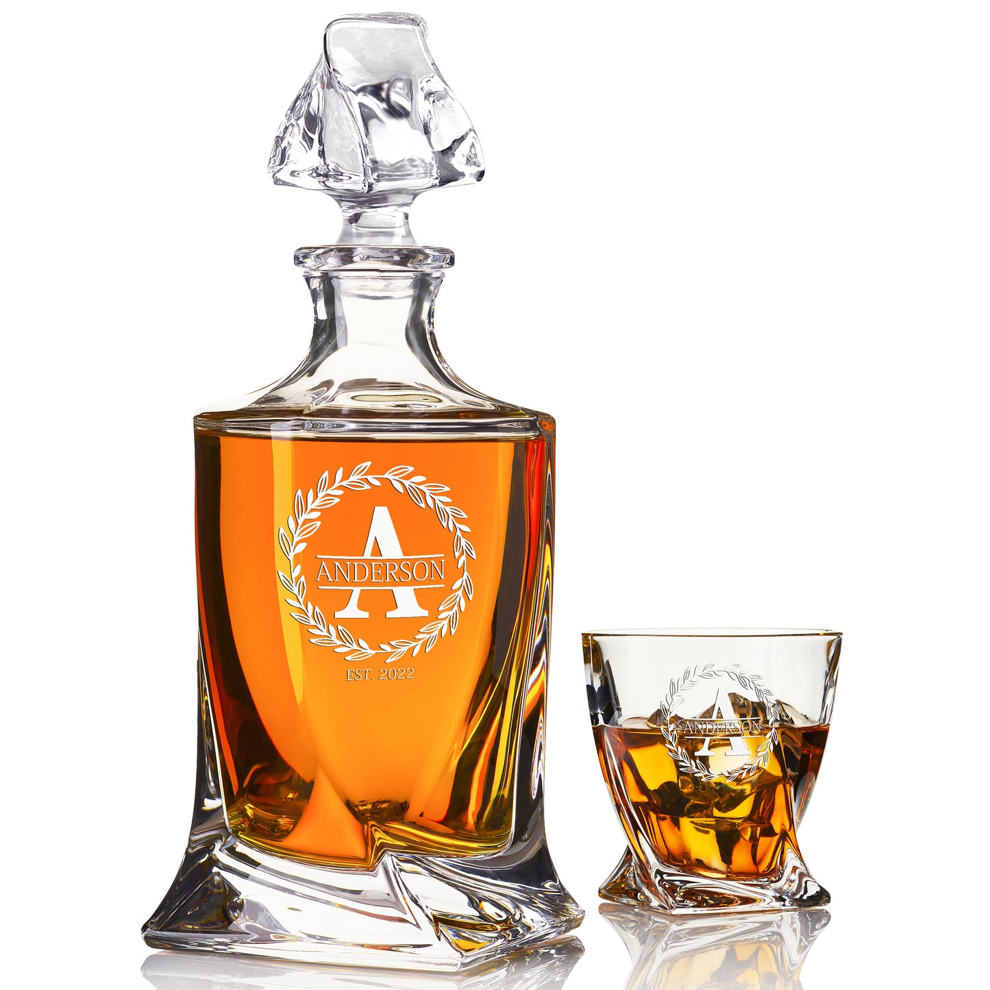 Twisted Whiskey Set — Decanter + 1 Glass product image