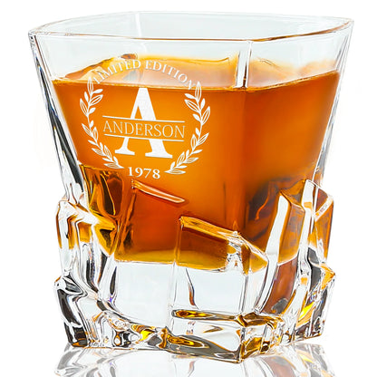 Stone Cut Whiskey Glass