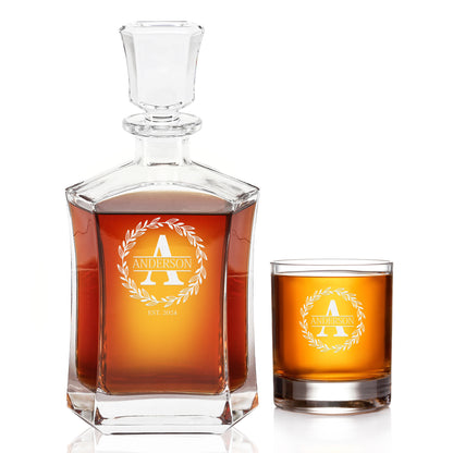 Old Fashioned Whiskey Set — Decanter + 1 Glass