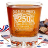 Personalized USA 250th Anniversary Classic Whiskey Glasses — Set of 1, 2, 4 or 6