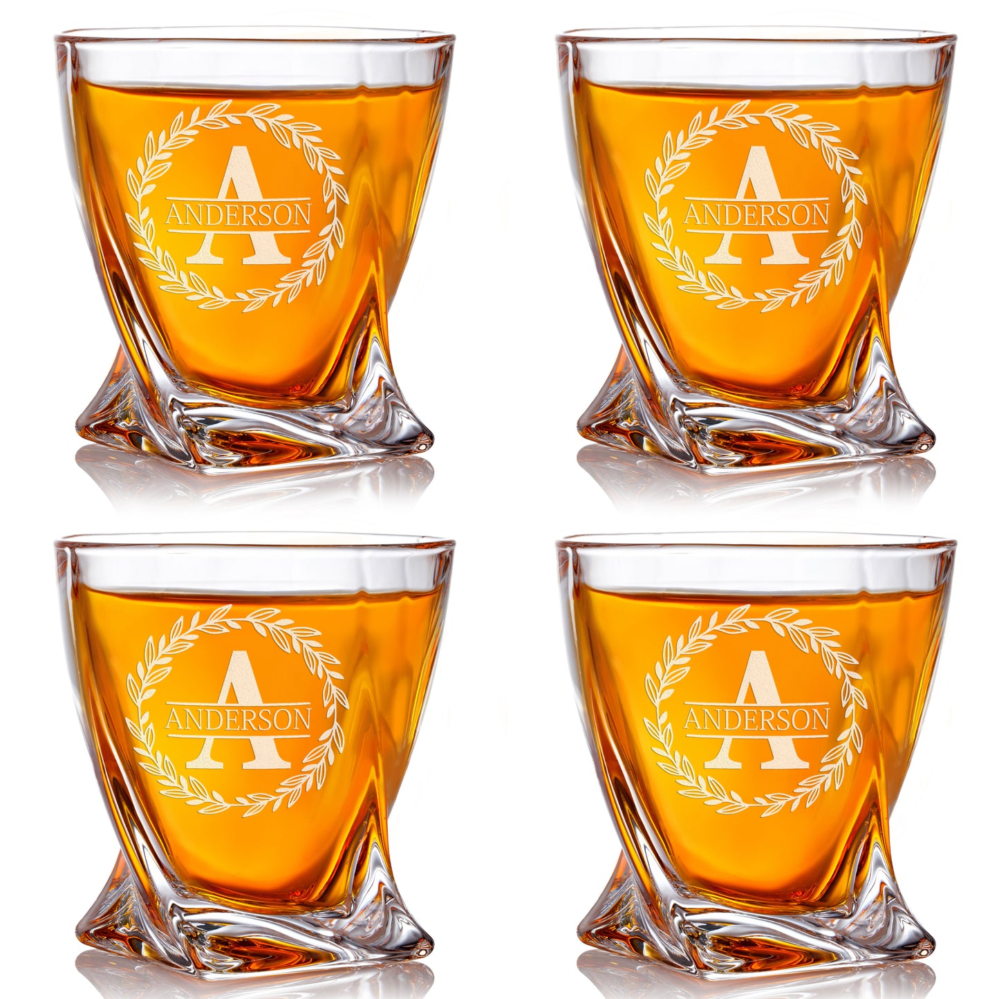Twisted Whiskey Glasses — Set of 4 product image