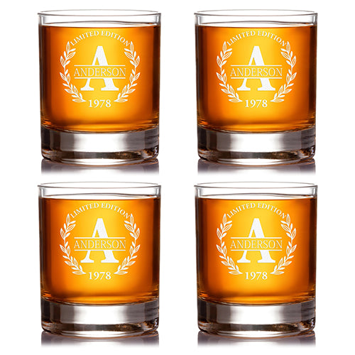 Heritage Whiskey Set — Decanter + 4 Glasses