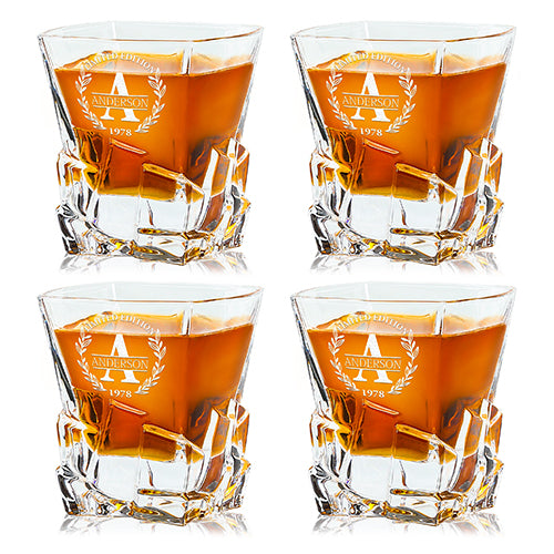 Bold Whiskey Glasses — Set of  4