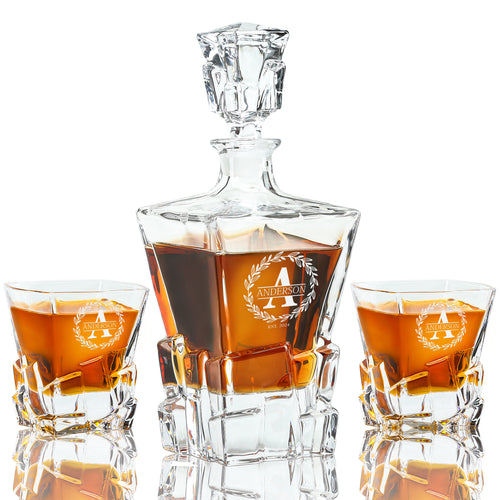 Personalized Rocks Whiskey Decanter – Engraved Luxury Gift for Men • Frolk