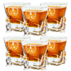 Stone Cut Whiskey Glasses — Set of 6
