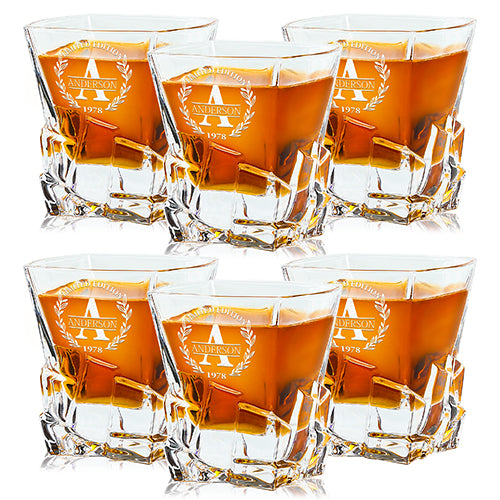 Bold Whiskey Glasses — Set of 6