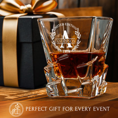 Stone Cut Whiskey Set — Decanter + 6 Glasses