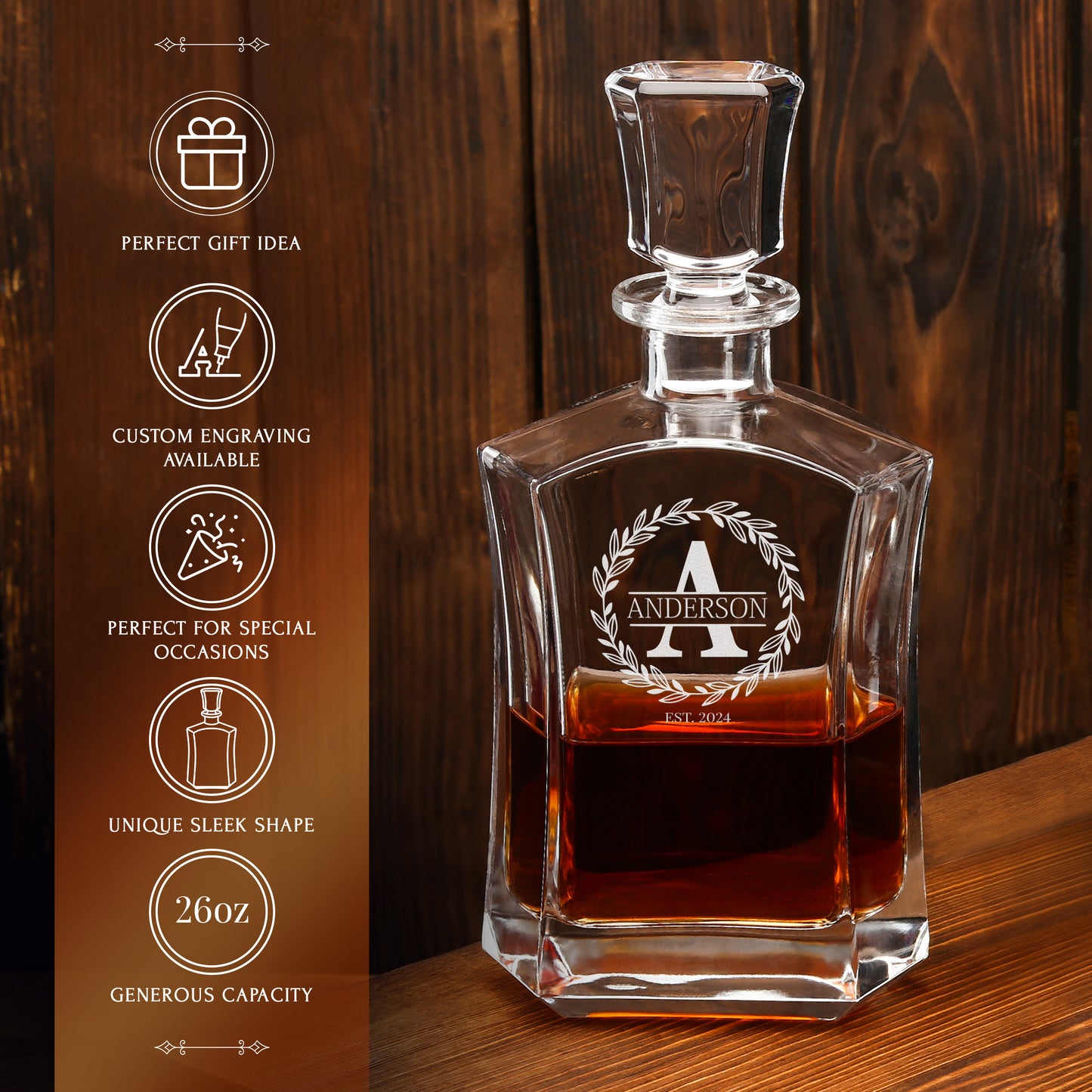 Old Fashioned Whiskey Decanter product image