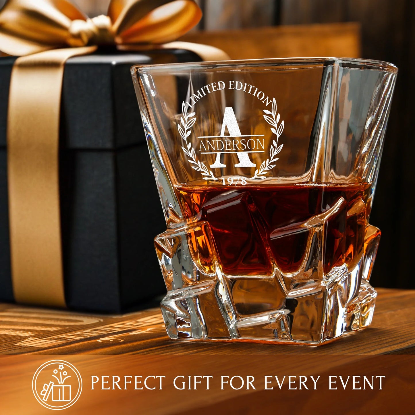 Stone Cut Whiskey Glasses — Set of 2 product image