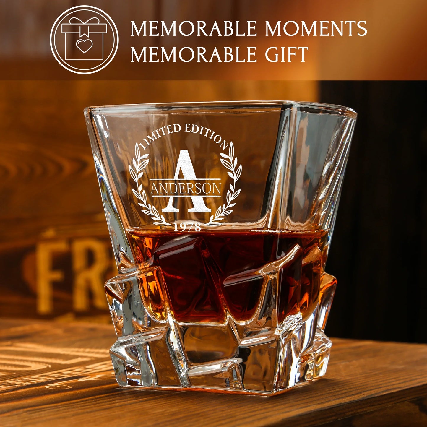 Stone Cut Whiskey Glasses — Set of 2 product image