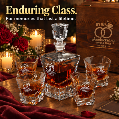 Personalized anniversary Rocks whiskey gift set – image 20