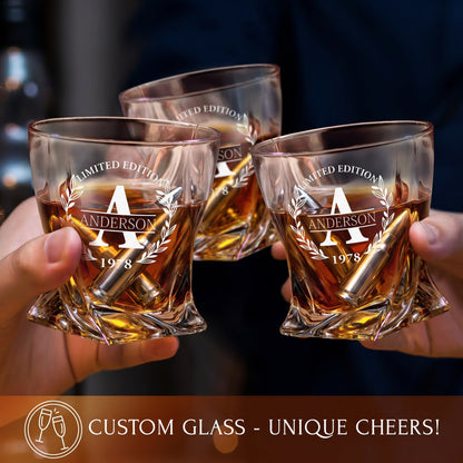 Twisted Frolk Whiskey Gift Set — Decanter, 2 Glasses, Premium Wooden Box