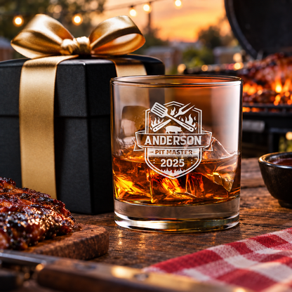 Gift for Grillmasters – Slick Decanter Set with 2 Glasses, 9 Whiskey Stones & Wooden Box – image 06