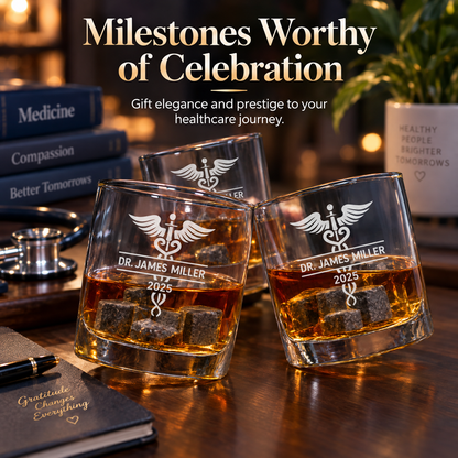 Healthcare Company Gifts – Slick Decanter Set with 2 Glasses, 9 Whiskey Stones & Wooden Box – image 20