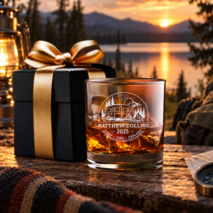 Gift for Outdoorsmen – Slick Decanter Set with 2 Glasses, 9 Whiskey Stones & Wooden Box – image 06