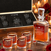 Anniversary Gift – Slick Decanter Set with 4 Glasses & Wooden Box