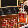 Construction Company Gifts – Slick Decanter Set with 4 Glasses & Wooden Box