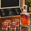 Education Company Gifts – Slick Decanter Set with 4 Glasses & Wooden Box