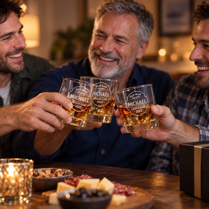 Gift for Father – Slick Decanter Set with 4 Glasses & Wooden Box – image 17