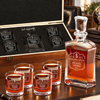 Finance Company Gifts – Slick Decanter Set with 4 Glasses & Wooden Box