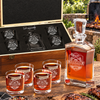 Gift for Grillmasters – Slick Decanter Set with 4 Glasses & Wooden Box