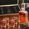 Human Resources Company Gifts – Slick Decanter Set with 4 Glasses & Wooden Box