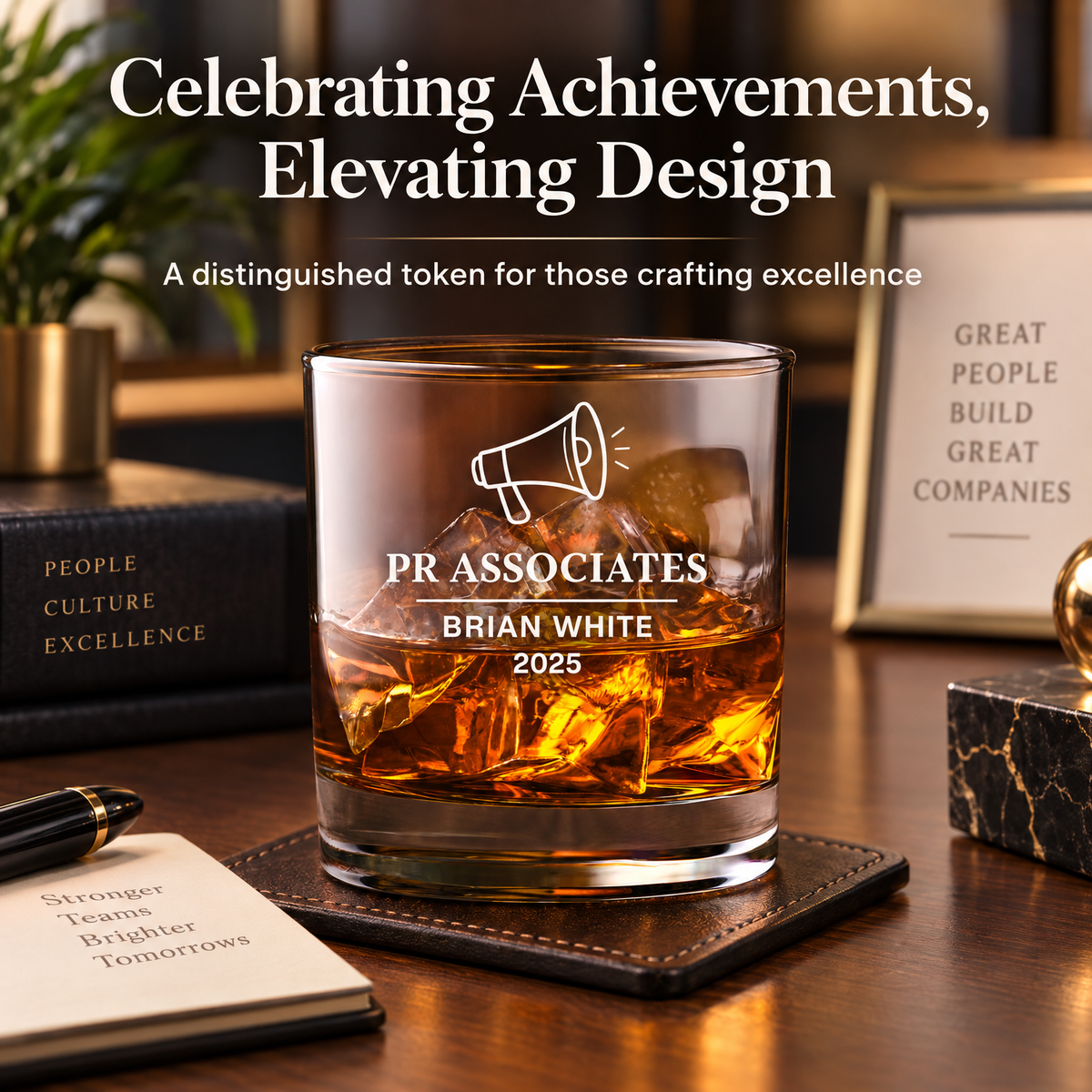 Human Resources Company Gifts – Slick Decanter Set with 4 Glasses & Wooden Box product image
