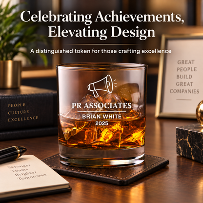 Human Resources Company Gifts – Slick Decanter Set with 4 Glasses & Wooden Box – image 18