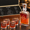 Technology Company Gifts – Slick Decanter Set with 4 Glasses & Wooden Box