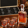 Legal Company Gifts – Slick Decanter Set with 4 Glasses & Wooden Box