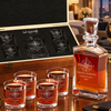 Travel & Hospitality Company Gifts – Slick Decanter Set with 4 Glasses & Wooden Box
