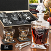 Education Company Gifts – Twisted Decanter Set with 2 Glasses, 2 Whiskey Balls & Wooden Box