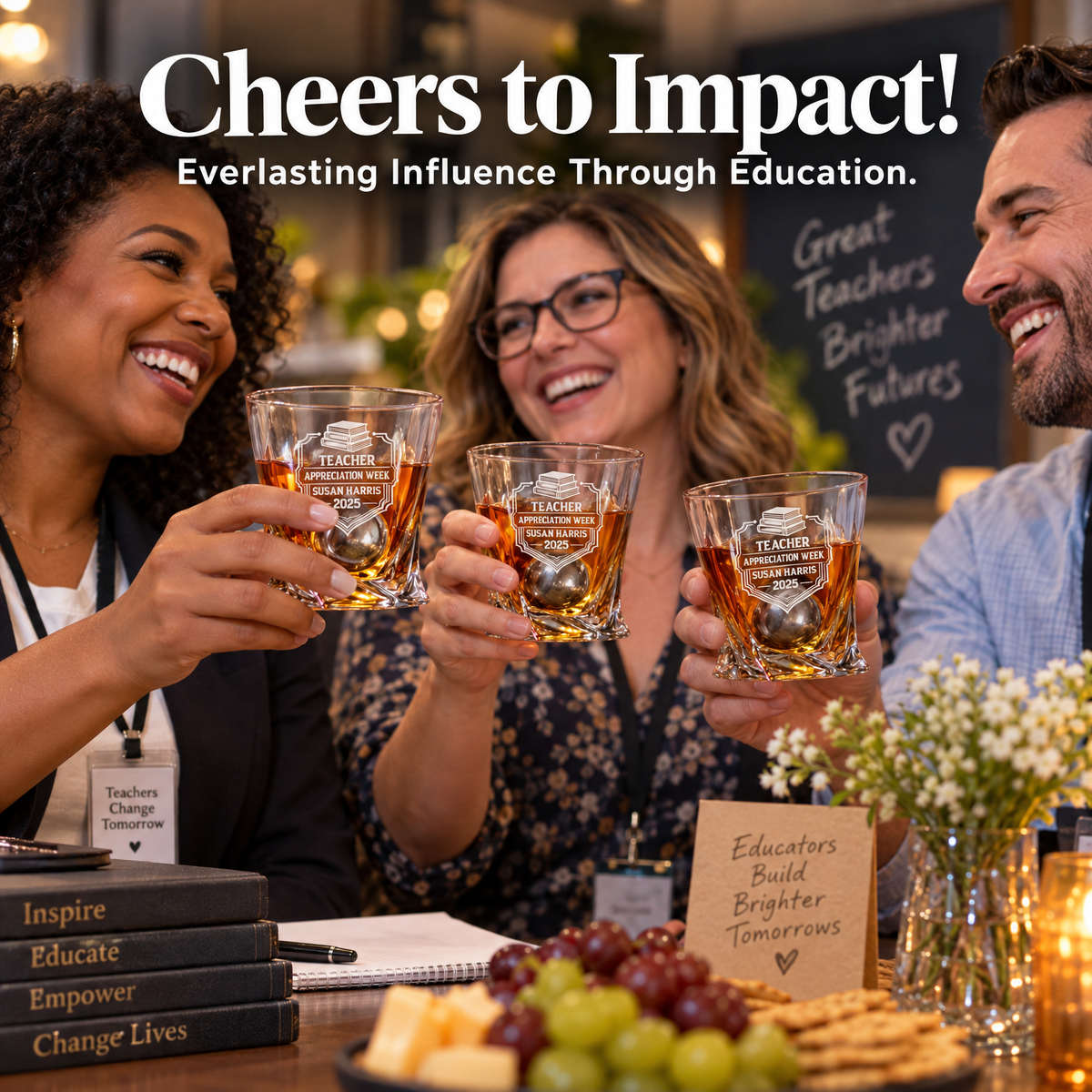 Education Company Gifts – Twisted Decanter Set with 2 Glasses, 2 Whiskey Balls & Wooden Box product image