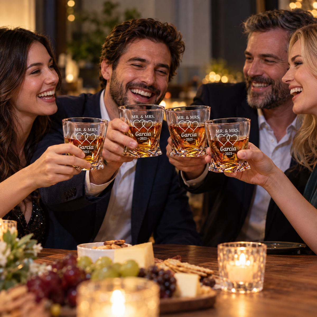 Family Gift – Twisted Decanter Set with 2 Glasses, 2 Whiskey Balls & Wooden Box product image
