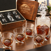 Real Estate Company Gifts – Twisted Decanter Set with 4 Glasses & Wooden Box