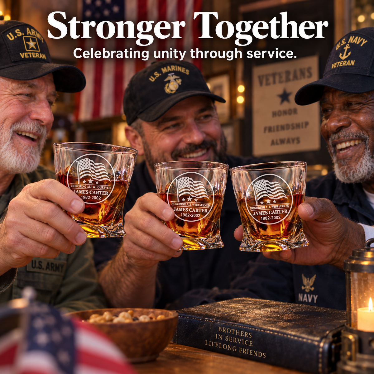 Veterans Day Gift – Twisted Decanter Set with 2 Glasses, 2 Whiskey Balls & Wooden Box – image 5