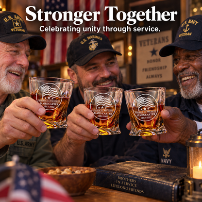 Veterans Day Gift – Twisted Decanter Set with 2 Glasses, 2 Whiskey Balls & Wooden Box – image 5