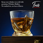 Frolk R51ZB43 Whiskey Decanter Gift Set for Men - Whiskey Decanter, 2 Twist Whiskey  Glasses, 10 Stainless Steel Whisky Bullets, 2 Slate