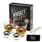  4 Sets Golf Ball Whiskey Chillers Glass Whiskey Rocks with  Pouch Chilling Rocks Whiskey Rocks Valentine's Day Gift Set for Men  Reusable Bourbon Balls for Chilling Bar Accessories (1.97 Inch): Home