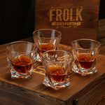 Whiskey 4 Twisted Glasses Premium Gift Set - Frolk Bar Gift Sets